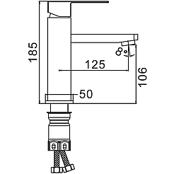 Frap Смеситель для раковины H802-6 F10802-6 черный – фотография-2