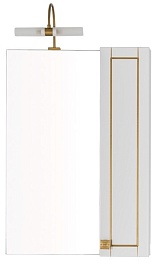 Aquanet Зеркальный шкаф "Честер 60" белый/золото – фотография-4