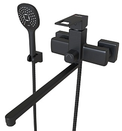 Mixline Смеситель для ванны и раковины 35k ML34-02 "Solo Black" чёрный – фотография-1