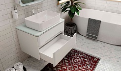 Jorno Тумба под раковину Bosko 75 белая Bos.01.75/P/W подвесная – фотография-6