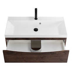 BelBagno Тумба с раковиной Marino 80 подвесная Rovere Moro – фотография-3