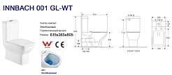 WeltWasser Унитаз компакт INNBACH 001 GL-WT – фотография-2