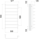 Terminus Полотенцесушитель водяной Стандарт П8 500x800 БП600 хром – картинка-6