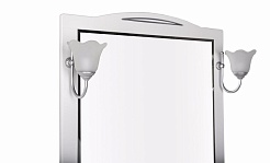 Aquanet Зеркало для ванной "Луис 80" белое/серебро (186177) – фотография-4