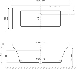 Excellent Акриловая ванна Pryzmat 190x90 – фотография-7