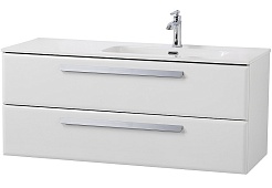 Cezares Тумба с раковиной Eco Cer-N 120 R bianco lucido CZR-8095-120-R ручки серые – фотография-1