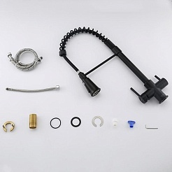 Frap Смеситель для кухни G4398-66 черный – фотография-2