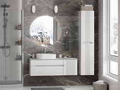 Brevita Мебель для ванной Pallisandro 120 L подвесная серая матовая – фотография-2