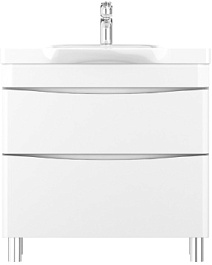 Am.Pm Тумба с раковиной Like 80 белый глянец – фотография-1