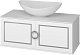 Brevita Тумба с раковиной Ореол Steffany 105 белая/хром – фотография-10