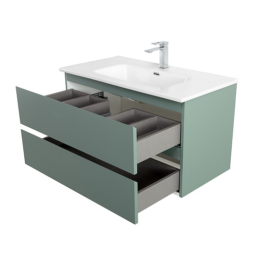 BelBagno Тумба с раковиной Kraft 90 подвесная Еловый матовый с раковиной BB900ETL – фотография-10