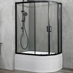 Royal Bath Душевой уголок RB 8120BK-T-BL 120х80х200 L – фотография-1