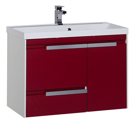 Aquanet Тумба под раковину Тиволи 80 бордо – фото, картинка, фотография-1
