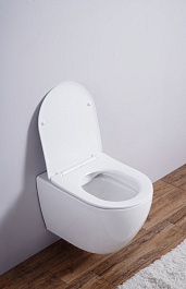 Esbano Унитаз Amapola-N DP подвесной безободковый белый – фотография-6