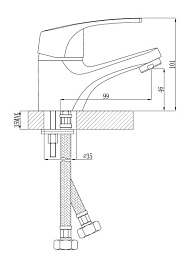 Rossinka Смеситель "D40-11" для раковины – фотография-2