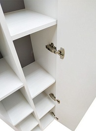 Comforty Шкаф пенал Милан 40 подвесной белый – фотография-4