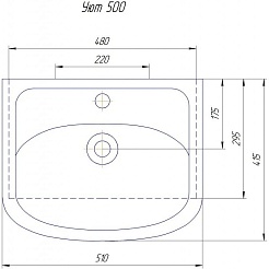 Merkana Тумба с раковиной Квинта 50 напольная – фотография-3