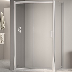 RGW Душевой уголок Passage PA-76 (PA-016 + Z-050-2) 150x100 профиль хром стекло прозрачное – фотография-1