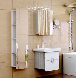 Aqwella Пенал для ванной Аликанте 35 зеркальный – фотография-2