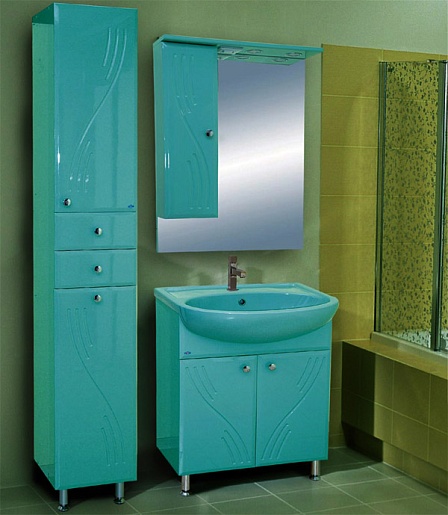 Misty Зеркальный шкаф Мисти 50 L салатовый – фотография-2