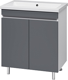 Misty Тумба под раковину Майна 70 графит/белая – фотография-2