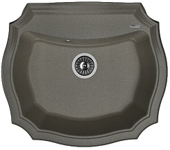 Florentina Мойка гранитная Эмилия 640 черный – фотография-1