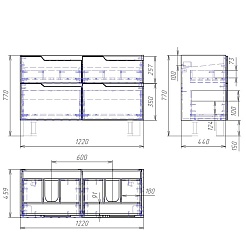 Owl 1975 Мебель для ванной Hella stor 120 – фотография-9