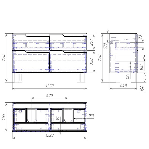 Owl 1975 Мебель для ванной Hella stor 120 – картинка-9