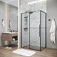 Grossman  Душевой уголок Galaxy 130x90x195 профиль черный матовый стекло шиншилла – фотография-16