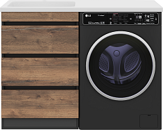 Misty Тумба под раковину Коломбо 60 под стиральную машину дуб галифакс/антрацит