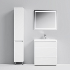 Am.Pm Тумба с раковиной Gem S 75 белый глянец, напольная, с 3 ящиками – фотография-2