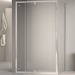RGW Душевой уголок Passage PA-078 (PA-008 + Z-050-2) 90x100 профиль хром стекло прозрачное – фотография-1