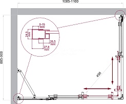 BelBagno Душевой уголок Luce 110/90 LUCE-AH-21-110/90-C-Cr профиль хром стекло прозрачное – фотография-6