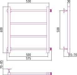 Стилье Полотенцесушитель Версия-КБ 500х500 – фотография-2
