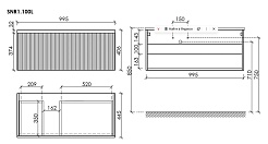 Sancos Тумба под раковину Snob R 1.0 100 L doha soft – фотография-3
