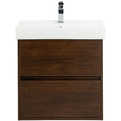 BelBagno Тумба с раковиной Neon 60 с 2 ящиками подвесная Rovere Scuro – фотография-2