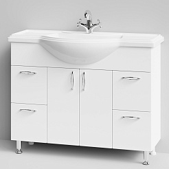 Водолей Мебель для ванной Колумбия 105 белый – фотография-12