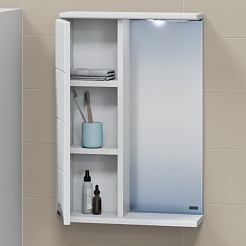 СанТа Зеркальный шкаф Родос 50 L белый – фотография-4