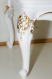 Misty Тумба с раковиной Bianco 90 белая сусальное золото – фотография-4