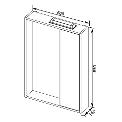 Aquanet Зеркальный шкаф "Клио 60" – фотография-2
