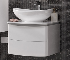 Velvex Тумба под раковину Luna 60 подвесная белая – фотография-3