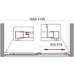 BelBagno Душевая дверь в нишу 100/115 UNIQUE-BF-1-100/115-P-Cr – фотография-3