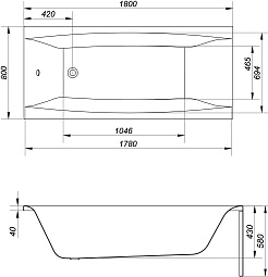 Cersanit Акриловая ванна Virgo 180x80 ультра белая – фотография-6
