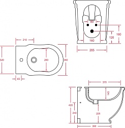 ArtCeram Биде напольное Hermitage HEB001 черное – фотография-2