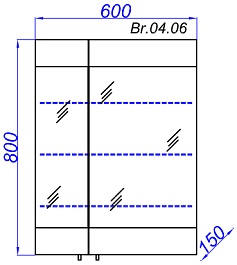 Aqwella Зеркальный шкаф Бриг 60 дуб седой – фотография-4