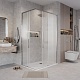Grossman  Душевой уголок Galaxy 80x70x195 профиль хром стекло шиншилла – фотография-15