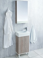 Акватон Мебель для ванной Эмма 45 белая/дуб наварра