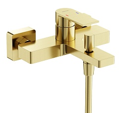 BelBagno Смеситель для ванны и душа Studio брашированное золото PVD покрытие SC9018BG – фотография-1