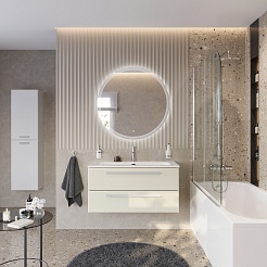 BelBagno Мебель для ванной Eco Cer-N 100 CZR-8073-100 брашированная альпака ручки сатин – фотография-2