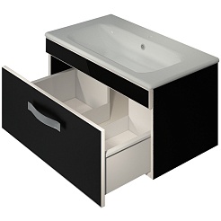 Какса-а Мебель для ванной Хилтон 80 черная – фотография-7